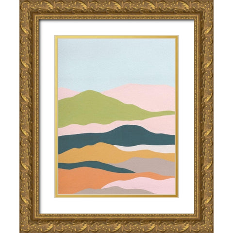 Cloud Layers I Gold Ornate Wood Framed Art Print with Double Matting by Wang, Melissa