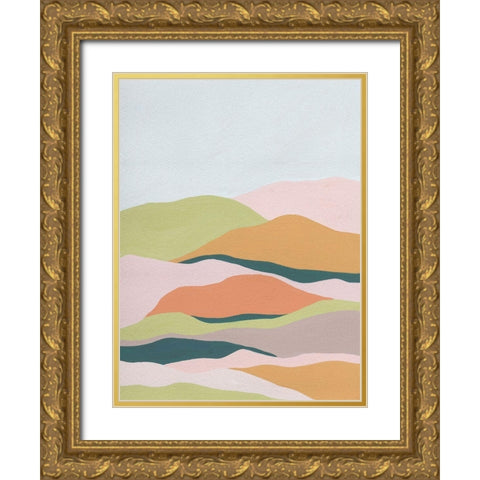 Cloud Layers III Gold Ornate Wood Framed Art Print with Double Matting by Wang, Melissa