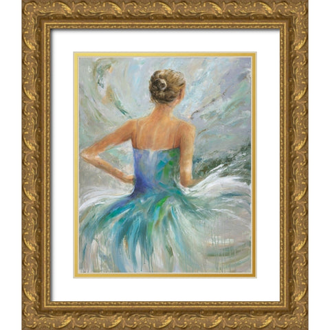 Flowing Vision II Gold Ornate Wood Framed Art Print with Double Matting by Joy, Julie