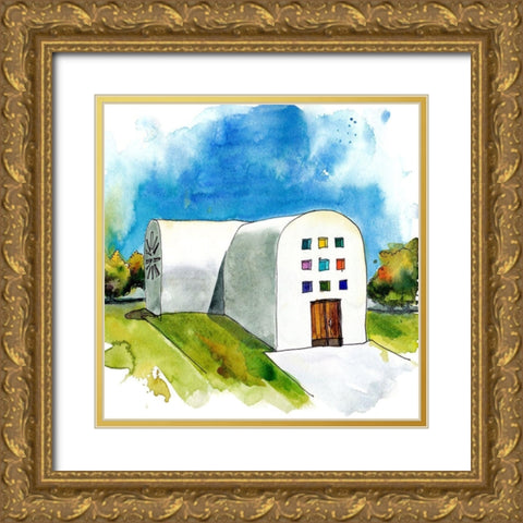 Urban Scape I Gold Ornate Wood Framed Art Print with Double Matting by McCreery, Paul