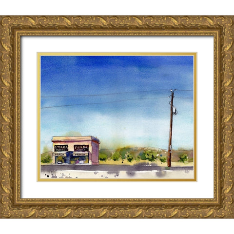Urban Lines and Poles II Gold Ornate Wood Framed Art Print with Double Matting by McCreery, Paul