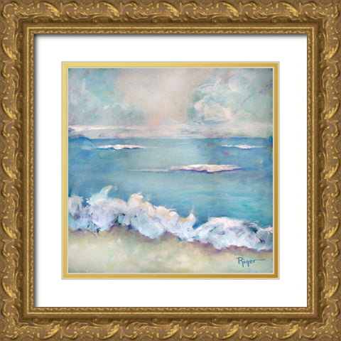 A Day at the Beach II Gold Ornate Wood Framed Art Print with Double Matting by Riger, Sue