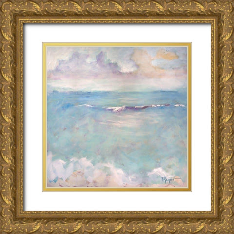 A Day at the Beach III Gold Ornate Wood Framed Art Print with Double Matting by Riger, Sue