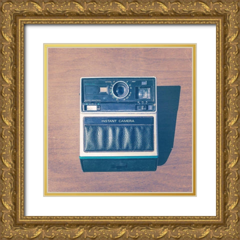 Vintage Camera III Gold Ornate Wood Framed Art Print with Double Matting by Brown, Thomas