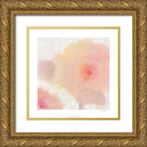 Glowing Floral II Gold Ornate Wood Framed Art Print with Double Matting by OToole, Tim