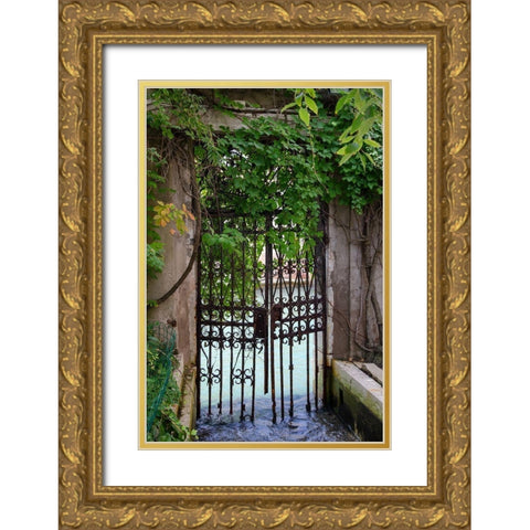 Elegant Canal Entrance Gold Ornate Wood Framed Art Print with Double Matting by DeNardo, Laura