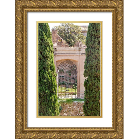Rome Landscape IV Gold Ornate Wood Framed Art Print with Double Matting by DeNardo, Laura