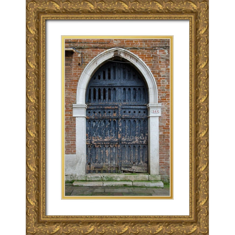 Windows and Doors of Venice V Gold Ornate Wood Framed Art Print with Double Matting by DeNardo, Laura