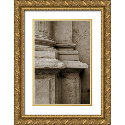 Architecture Detail in Sepia IV Gold Ornate Wood Framed Art Print with Double Matting by DeNardo, Laura