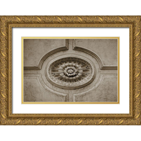 Architecture Detail in Sepia VII Gold Ornate Wood Framed Art Print with Double Matting by DeNardo, Laura
