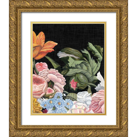 Baroque Grid II Gold Ornate Wood Framed Art Print with Double Matting by McCavitt, Naomi