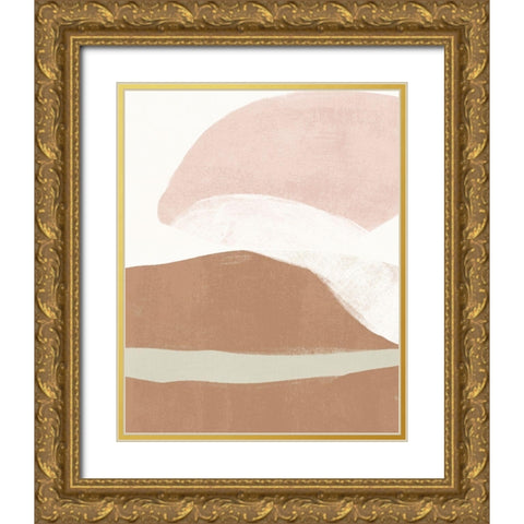 Symphonic Shapes I Gold Ornate Wood Framed Art Print with Double Matting by Vess, June Erica