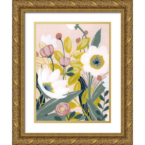 Garden Sketch I Gold Ornate Wood Framed Art Print with Double Matting by Popp, Grace