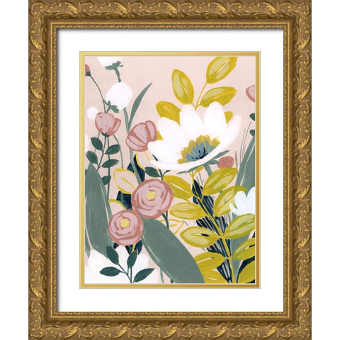 Garden Sketch II Gold Ornate Wood Framed Art Print with Double Matting by Popp, Grace
