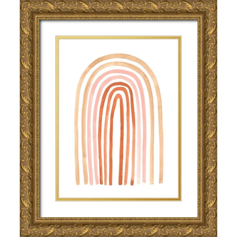 Terre Cotta Rainbow II Gold Ornate Wood Framed Art Print with Double Matting by Scarvey, Emma