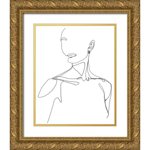 Everlasting Elegance I Gold Ornate Wood Framed Art Print with Double Matting by Popp, Grace