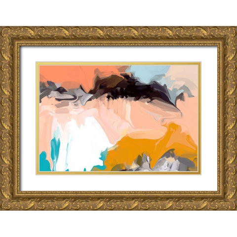 Playful Movement I Gold Ornate Wood Framed Art Print with Double Matting by Orlov, Irena