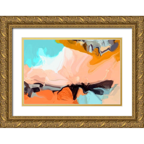 Playful Movement II Gold Ornate Wood Framed Art Print with Double Matting by Orlov, Irena