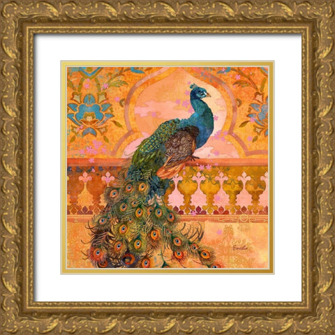 Animal Utopia I Gold Ornate Wood Framed Art Print with Double Matting by Evelia Designs