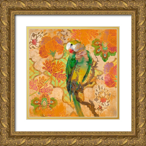 Animal Utopia II Gold Ornate Wood Framed Art Print with Double Matting by Evelia Designs