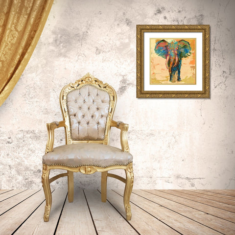 Animal Utopia III Gold Ornate Wood Framed Art Print with Double Matting by Evelia Designs