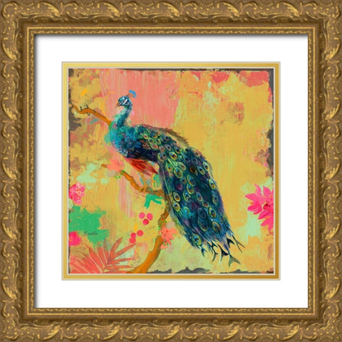 Animal Utopia IV Gold Ornate Wood Framed Art Print with Double Matting by Evelia Designs