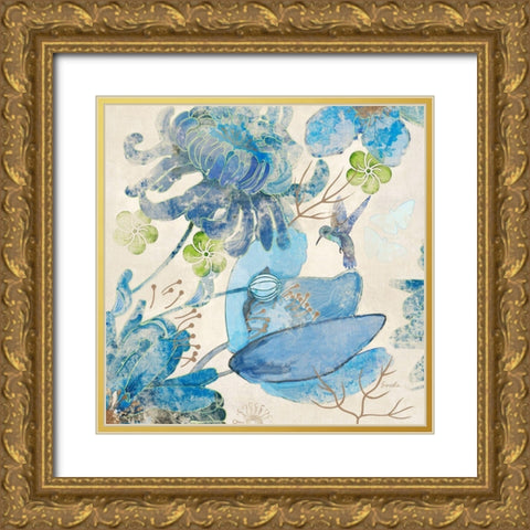 Chic Providence II Gold Ornate Wood Framed Art Print with Double Matting by Evelia Designs