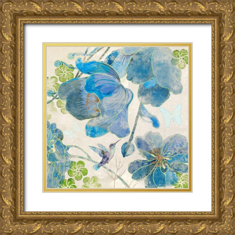 Chic Providence III Gold Ornate Wood Framed Art Print with Double Matting by Evelia Designs