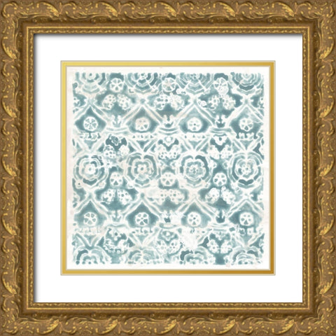 Boho Tile II Gold Ornate Wood Framed Art Print with Double Matting by Vess, June Erica