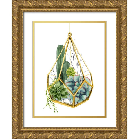 Wild Terrarium IV Gold Ornate Wood Framed Art Print with Double Matting by Popp, Grace