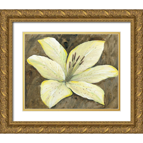 Neutral Lily I Gold Ornate Wood Framed Art Print with Double Matting by OToole, Tim