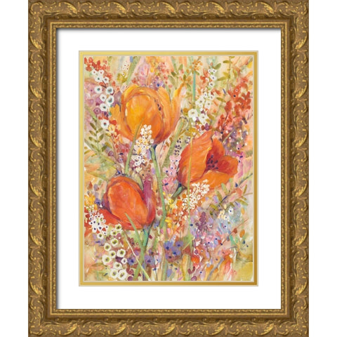 Spring Bloom I Gold Ornate Wood Framed Art Print with Double Matting by OToole, Tim