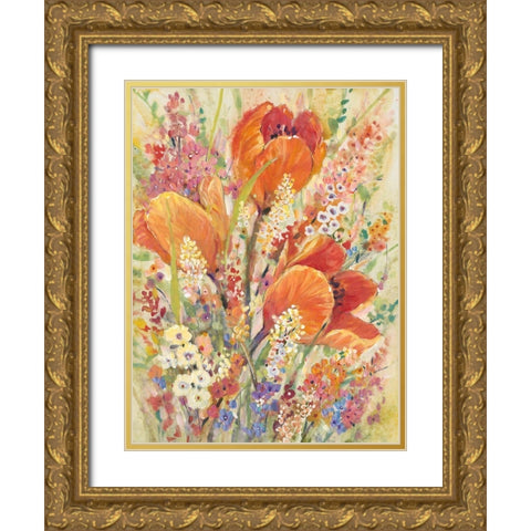 Spring Bloom II Gold Ornate Wood Framed Art Print with Double Matting by OToole, Tim