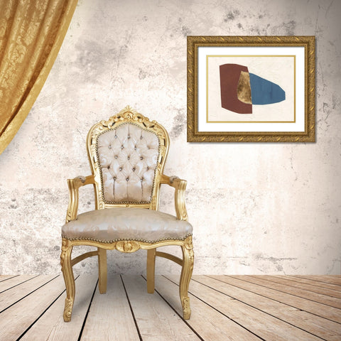 Organic Overlay I Gold Ornate Wood Framed Art Print with Double Matting by Stramel, Renee W.