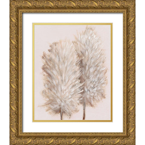 Pampas Grass III Gold Ornate Wood Framed Art Print with Double Matting by OToole, Tim