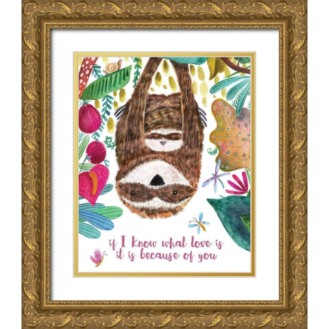 Mothers Love II Gold Ornate Wood Framed Art Print with Double Matting by Hernandez, Larisa