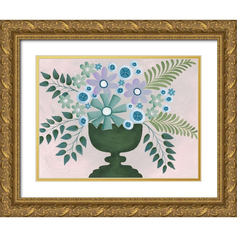Lavanda Floral II Gold Ornate Wood Framed Art Print with Double Matting by Moore, Regina