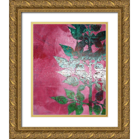 Mono Branch I Gold Ornate Wood Framed Art Print with Double Matting by Moore, Regina