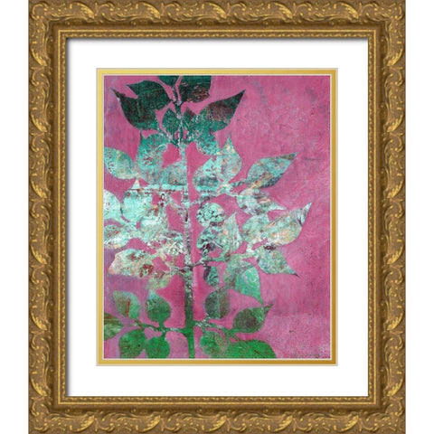 Mono Branch II Gold Ornate Wood Framed Art Print with Double Matting by Moore, Regina