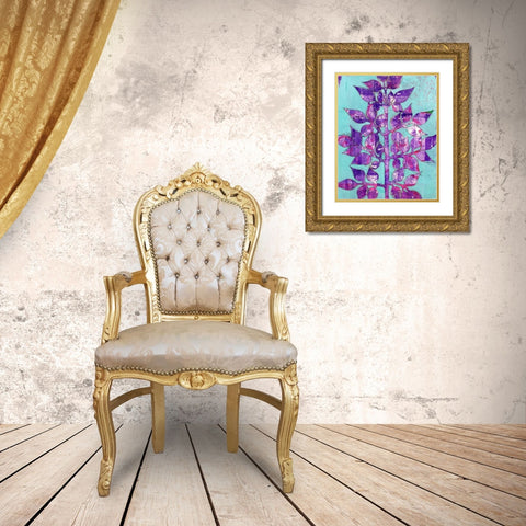 Purple Planta II Gold Ornate Wood Framed Art Print with Double Matting by Moore, Regina