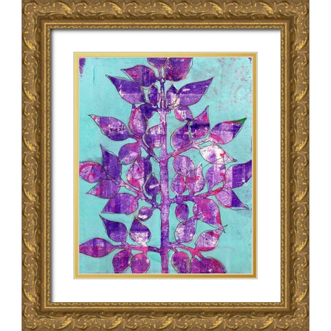 Purple Planta II Gold Ornate Wood Framed Art Print with Double Matting by Moore, Regina