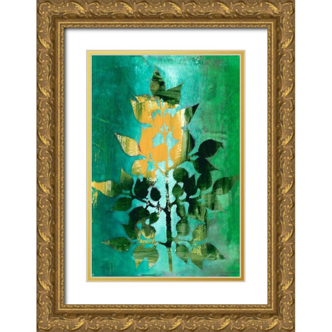 Changing Leaves I Gold Ornate Wood Framed Art Print with Double Matting by Moore, Regina