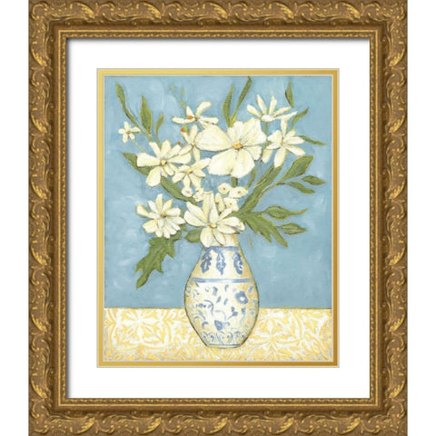 Springtime Bouquet II Gold Ornate Wood Framed Art Print with Double Matting by Zarris, Chariklia