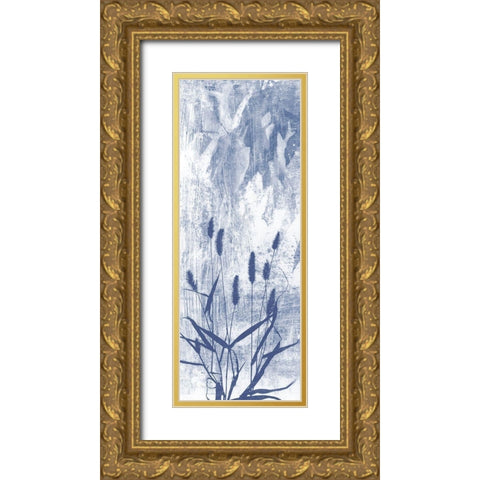 Indigo Exposure III Gold Ornate Wood Framed Art Print with Double Matting by Goldberger, Jennifer