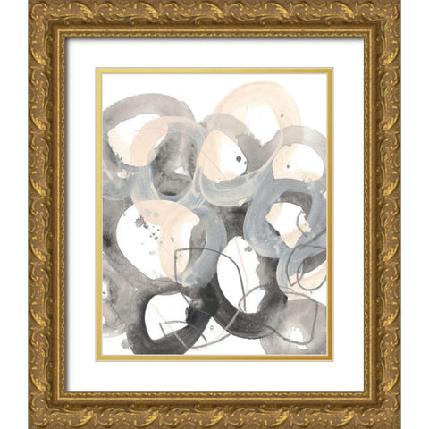 Tangled Circuit I Gold Ornate Wood Framed Art Print with Double Matting by Vess, June Erica