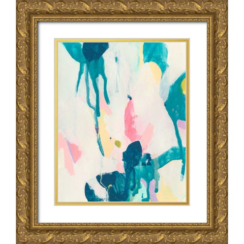 Bright Vibe I Gold Ornate Wood Framed Art Print with Double Matting by Vess, June Erica