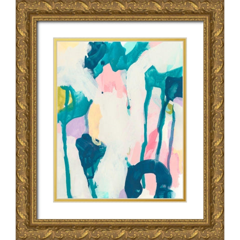 Bright Vibe II Gold Ornate Wood Framed Art Print with Double Matting by Vess, June Erica