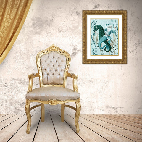 The Sea Santa II Gold Ornate Wood Framed Art Print with Double Matting by Popp, Grace