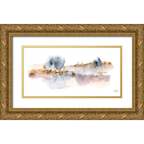 Reeds and Cattails II Gold Ornate Wood Framed Art Print with Double Matting by Harper, Ethan