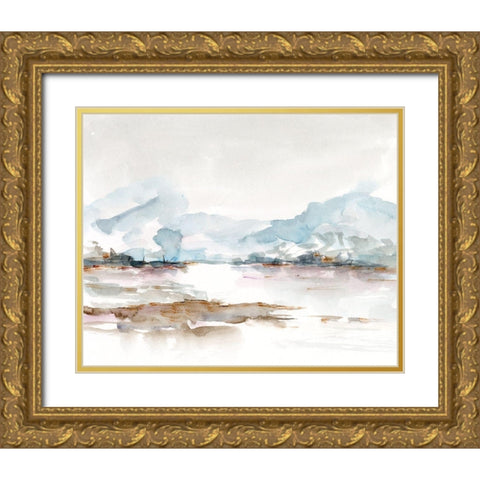 Across the Marsh I Gold Ornate Wood Framed Art Print with Double Matting by Harper, Ethan